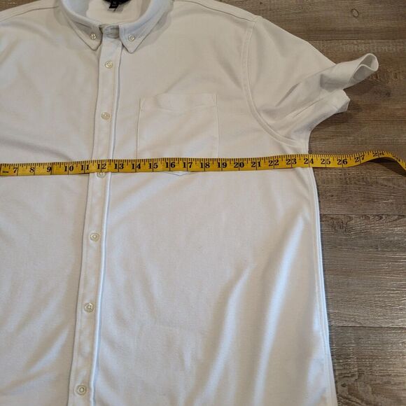 Banana Republic Slim Fit Medium Weight Short Sleeved Button Down Shirt Mens XL - Picture 5 of 7